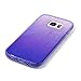 for Samsung Galaxy S7 Edge, G9350 Gradient Color Mirror Soft TPU Case with Shockproof PC Bumper for S7 Edge (Purple)