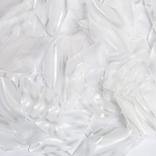 Sequin Long Diamond 1.5 inches Crystal Bubble Illusion. Loose Paillettes. Made in USA. Large for display, accents, applique, arts, crafts, and embellishment.