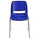 Flash Furniture HERCULES Series 440 lb. Capacity Kid's Navy Ergonomic Shell Stack Chair with Chrome Frame and 14