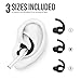 EarBuddyz Ultra Ear Hooks and Covers Compatible with Apple AirPods 1 & AirPods 2 or EarPods Featuring Bass Enhancement Technology (Small Medium Large Pairs, Black)