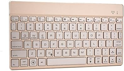 Samsung Galaxy Note 8.0 keyboard, COOPER AURORA 7-Color Backlight LED Bluetooth Premium Wireless Portable Tablet Keyboard Laptop Keys, 60hr+ Rechargeable Battery (Gold)