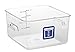 Rubbermaid Commercial Products 1980233 Square Plastic Food Storage Container, Blue Label, 4 quart, Clear