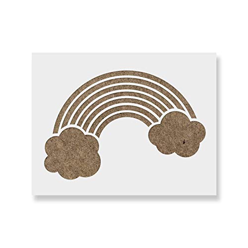 Rainbow Stencil Template for Walls and Crafts - Reusable Stencils for Painting in Small & Large Sizes