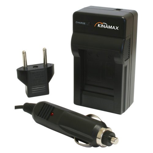 Kinamax Replacement Charger and Car Adapter for Sony Alpha DSLR-A290, DSLR-A390, Cyber-shot DSC-HX1, DCR-SR68, DCR-SR88, DCR-SX44, DCR-SX63, DCR-SX83 Batteries