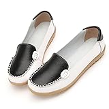 Fheaven Women Flats Shoes Slip On Comfort Shoes Flat Shoes Loafers(US:8, black)
