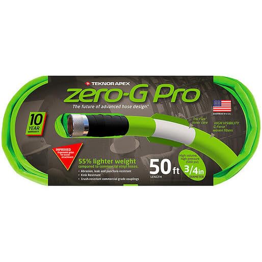 Photo 1 of Teknor Apex zero-G NeverKink Durable Kink Free Garden Hoses (zero-G Pro, 3/4" x 50')