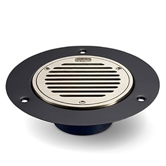 Zurn FD2240-NH3-NT Wood Deck Drain with Nickel Top, Cast 