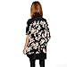Women Floral Printed Splice Chiffon Shawl Kimono Cardigan Tops