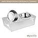 Petlo Raised Pet Feeder Bowls - Elevated Clear Acrylic Feeding Stand with Two Stainless Steel Food and Water Bowls for Small Dogs and Cats - By