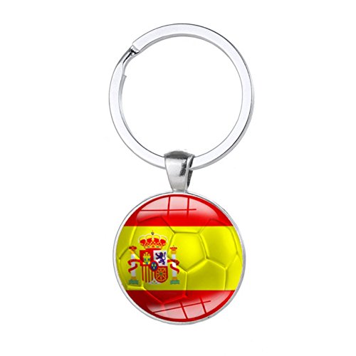 Wingbind Keychain Key Rings with A National Flags Pattern Pendant Into Charm FIFA Russia World Cup Football Fans Gift Ideas Handmade