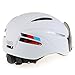 Base Camp Cycling Bike Helmet with Removable Shield Visor - Adjustable M L Size 22-24 Inches (Matte White)