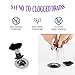 Yofidra Bathtub Stopper Drain Hair Catcher 2-in-1,Prevent Hair Clogs, Black,1PCS