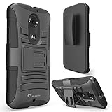 Moto X Case, i-Blason Google Motorola Moto X 2nd Gen Case Prime Series Dual Layer Holster Case with Kickstand and Locking Belt Swivel Clip for Moto X 2nd Generation Case for Moto X 2 (Black)