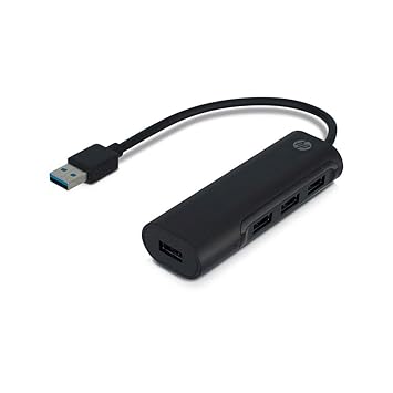 HP 2UX22AA#ABB USB-Hub – USB 3.0 Stecker auf 4X USB 3.0 A Buchse - Erhöhen Sie die Vielseitigkeit Ihres Notebooks durch Hinzu