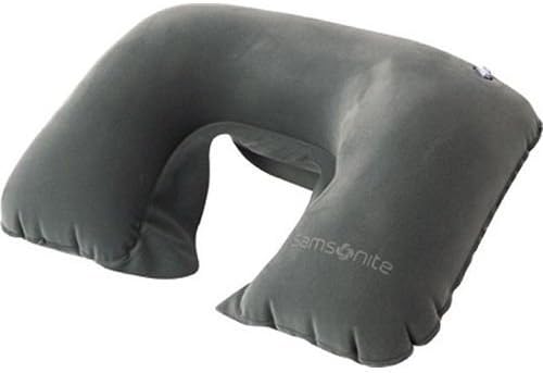 ABS Samsonite Deluxe Double Inflatable Neck Pillow with Travel Pouch
