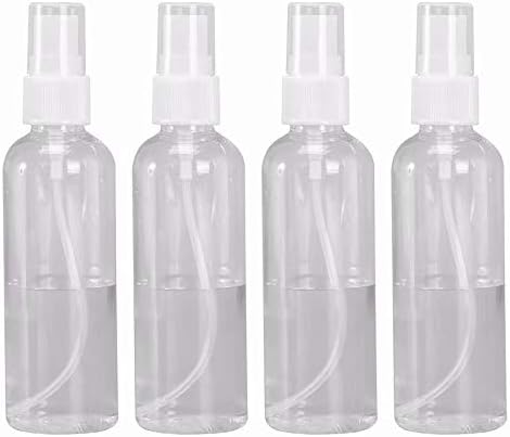 4Pcs 150ML Portable Clear Plastic Fine Mist Spray Bottles,Cosmetic Bottles Empty Travel Containers with Flip Caps-BPA Free PET Plastic,Holiday Travel Bottle