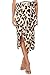 Huaxiafan Women's Sexy Leopard Print High Waist Pencil Midi Skirt