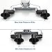Aolemi Wall Mount 3-3/8 Inch Adapter Oil Rubbed Bronze Claw Foot Bathtub Faucet Adjustable Swing Arms Eccentric Screw Plus Size 2 Pack