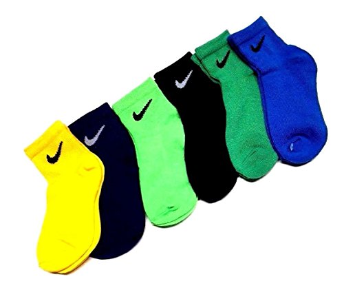 Nike Little Boy s Quarter Socks Size 5-6/US Shoe Size 10C-13C Assorted