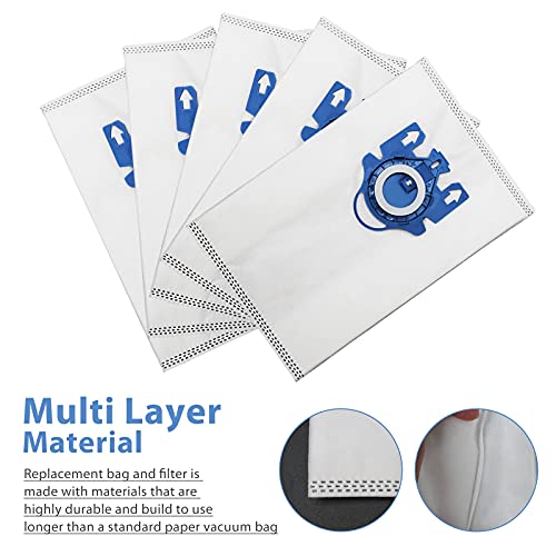 16 Pack 3D Airclean Dust Bags for Miele Gn Vacuum Cleaner, for Miele
