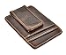 Le'aokuu Mens Genuine Leather Cowhide Magnet Money Clip Credit Case Case Holder Slim Wallet (The Coffee)