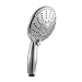 Lordear Double Rain Bathroon Combo Dual Combination Shower Heads Chrome Finish Hotel Spa Handheld Combo, 5 Water Settings Shower Set with Adjustable Slide Bar and Stainless Steel Hose