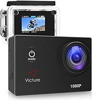 Victure Action Camera 1080P 12MP Waterproof Sports Camera 30M Underwater Diving Camera Action Cam with 170 Wide Angle and Rechargeable Battery