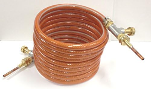 Quick Chill Counter Flow Wort Chiller with Garden Hose Fittings 25 Feet