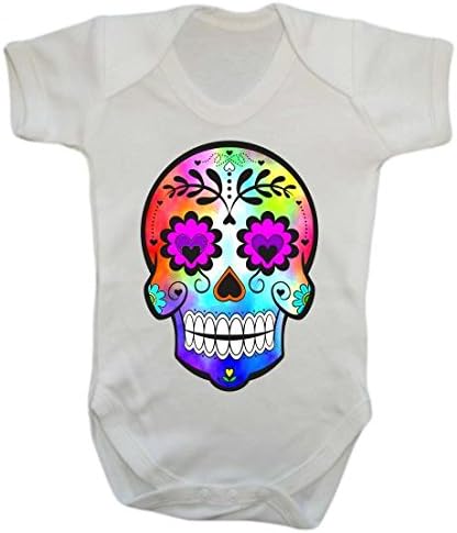 skull baby grow