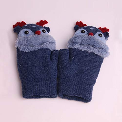 2Pairs Toddler Girls Winter Thermal Gloves with Flip Top for Cold Weather Gift