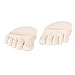 Chinatera Cotton Half Insoles Pads Cushion Metatarsal Sore Forefoot Support Toe Separating Socks (Beige)