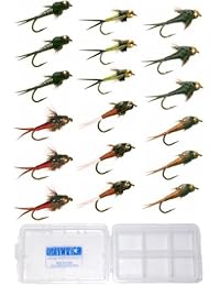 John Fly Collection de cobre   18 moscas + Fly Box