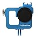 Aluminum Case Frame for GoPro Hero 3 3+ Hero 4 with 37mm UV Filter Skeleton Housing with Microphone Mic Mount for Go Pro Hero3 Hero4 Silver Hero3+ (Blue) - Best Protection for GoPro By SublimeWare
