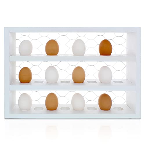 Gui's Chicken Coop Egg Rack Wooden Farmhouse Rustic Egg Holder