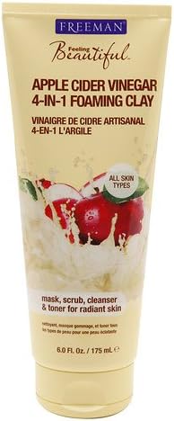 Freeman Feeling Beautiful Apple Cider Vinegar Foaming Clay 6 oz (175 ml) pack of 2