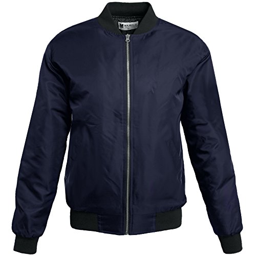 Majeclo men s field slim fit ma-1 flight bomber jacket,…