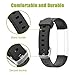 Letsfit Replacement Bands for Fitness Tracker ID115U HR, ID115U HR Accessory Bands, Adjustable Replacement Straps, 2 Pack (Black, Blue)
