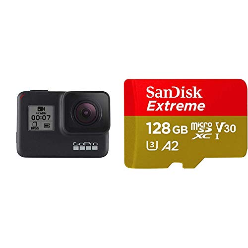 GoPro Hero7 - Action Camera 4K con Hypersmooth, Stabilizzazione video e Live streaming, Controllo vocale + SanDisk…