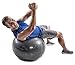 GoFit ProBall Stability Ball – Printed Exercise Ball for Yoga, Workout, Balance - Silver 75cm,GF-75PRO