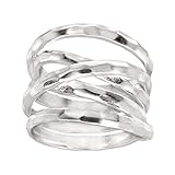 Silpada 'Wrapped Up' Overlapping Textured Wide Band
