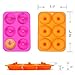 LoveS 10Pcs Donut Decorating Kits, 2 Silicone Donut Molds, 6 Stainless Steel Decorating Tips, 1 Translucent Silicone Pastry Bag & 1 Adapter