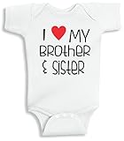Lil Shirts I Love My Brother and Sister baby Bodysuit