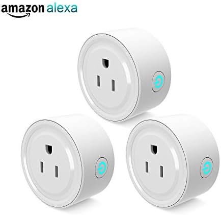 Smart Wifi Plug Outlet, Fsmart Mini Wireless Enabled Plug Socket Timer Switch Hub Free App Remote Control Compatible with Alexa (Three Pack)