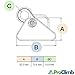 ProClimb Arborist Rope Grab - Removable Cam, Fixed Bolt & Nut, Flip Line Adjuster - Rope Sizes 7/16