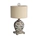 OK LIGHTING 12.25 in. Antique Brass Silver Vine Table Lamp