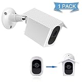 HOLACA Wall Mount Bracket,Weather Proof 360 Degree Protective Adjustable Indoor and Outdoor Mount Cover Case for Arlo Pro and Arlo Pro 2 (White, 1 Pack)