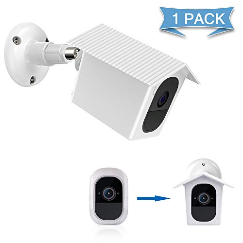 HOLACA Wall Mount Bracket,Weather Proof 360 Degree Protective Adjustable Indoor and Outdoor Mount Cover Case for Arlo Pro and Arlo Pro 2 (White, 1 Pack)