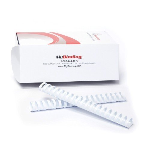 White Plastic Binding Combs - 50pk (1-1/2" - 320 Sheets)