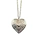 Linana Vintage Heart Shape Charm Long Necklace Gold Plated Locket Pendant