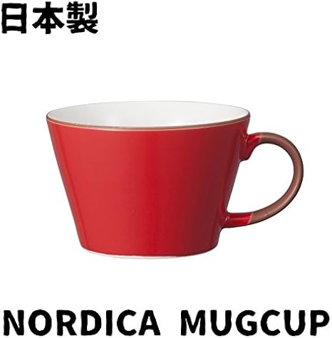 Amazon Co Jp マグカップ ノルディカ マグカップ レッド 陶器 美濃焼 北欧風 日本製 ホーム キッチン